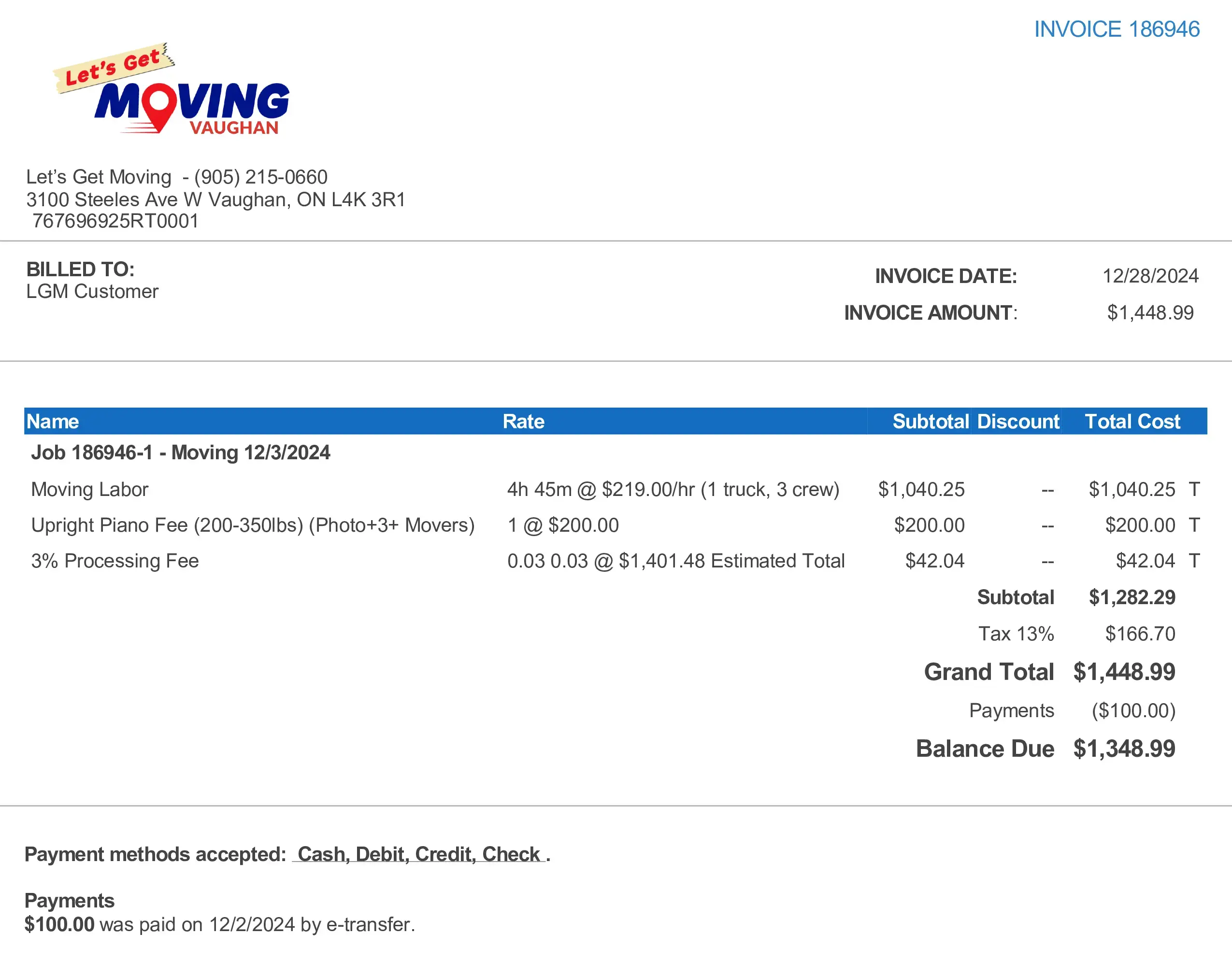How much does a long distance move from Chicago cost