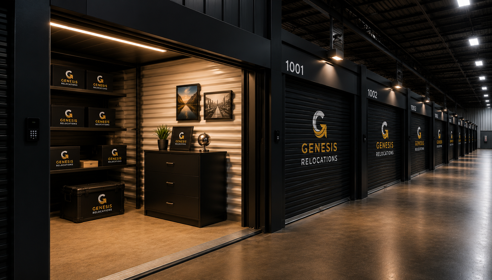 Clean, secure, climate-controlled storage warehouse facility